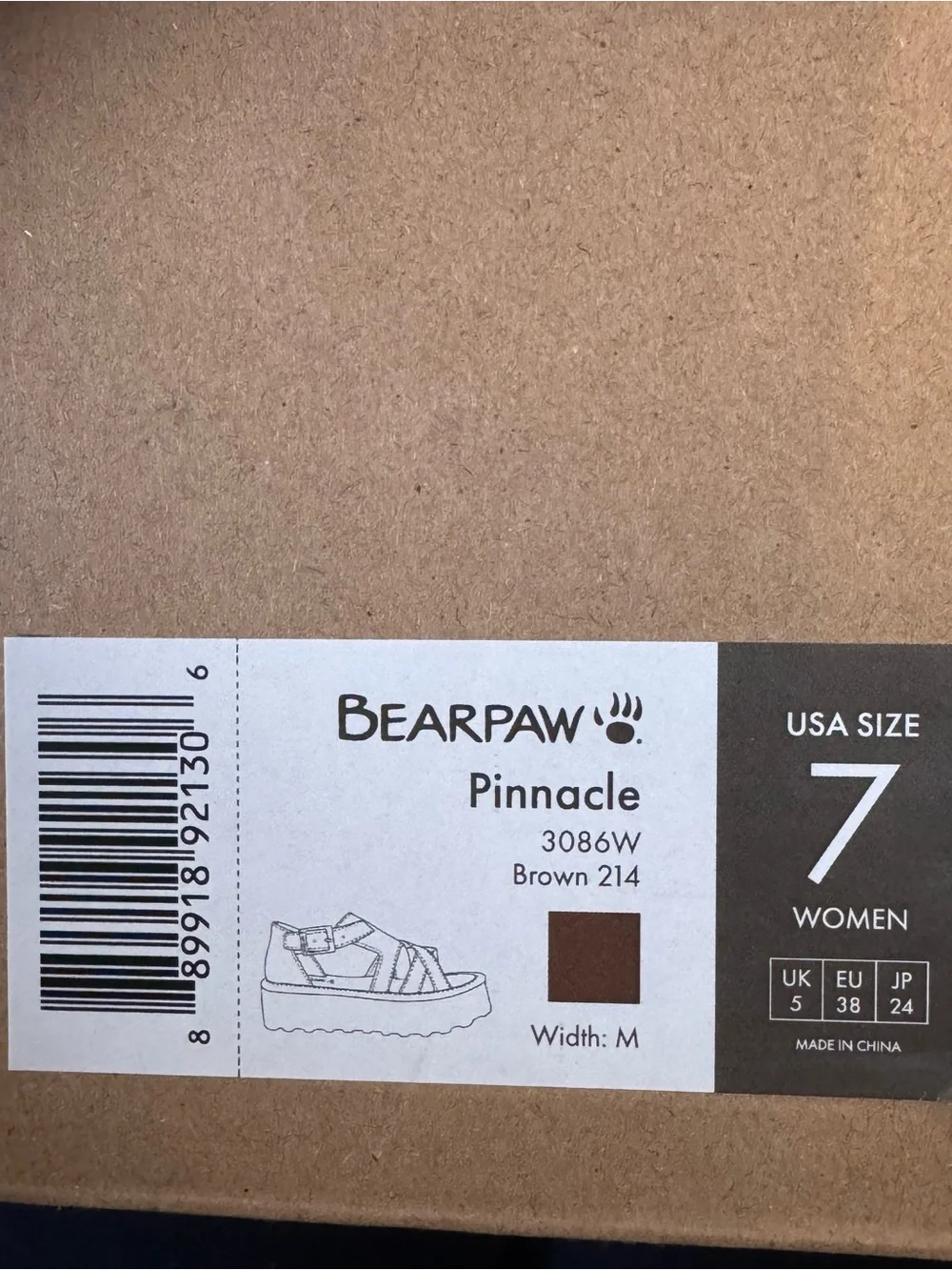 BearPaw Pinnacle Brown Platform Sandals